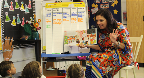 Tammaru reading to students